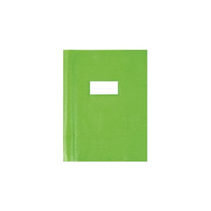 Paquet de 10 protèges-cahier luxe opaque avec rabats épaisseur 22/100ème 17x22 cm PVC cristal vert 1110432