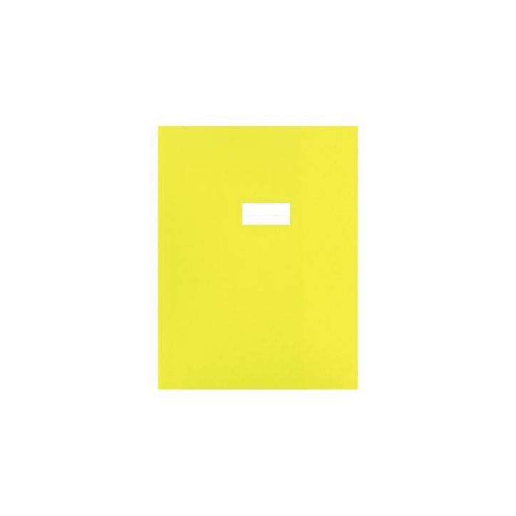Paquet de 10 protèges-cahier épaisseur 21/100ème 24x32cm PVC jaune 12485
