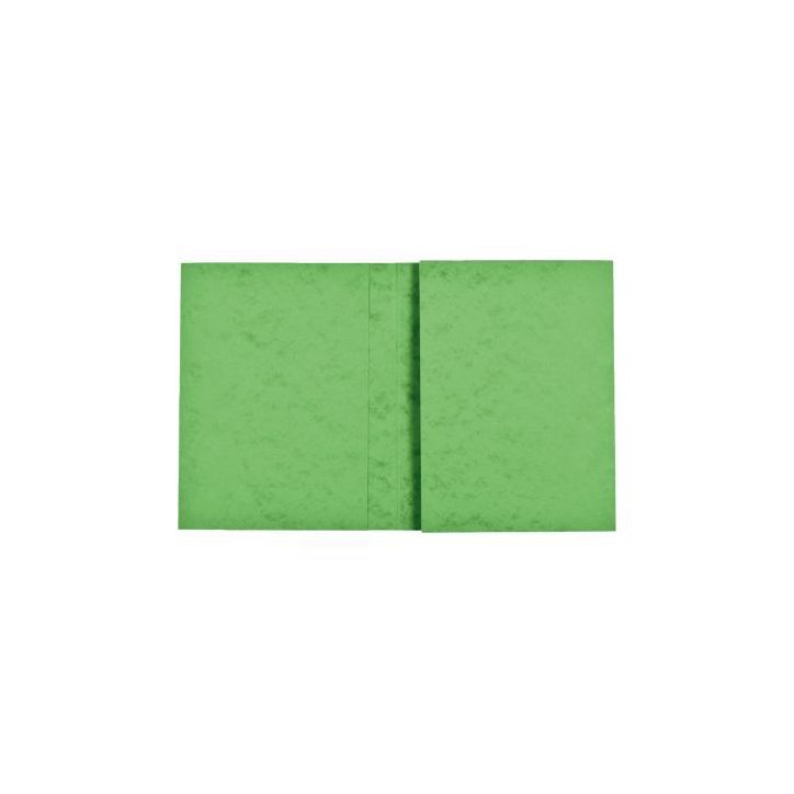 Lot de 10 protèges cahiers 2 rabats 24x32cm carte lustrée coloris vert 35123E EXACOMPTA