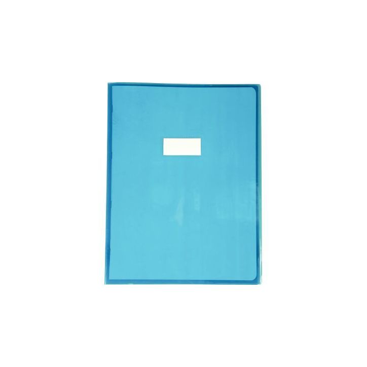 Protège-cahier cristal 24 x 32 cm 22/100 bleu 73402C CLAIREFONTAINE