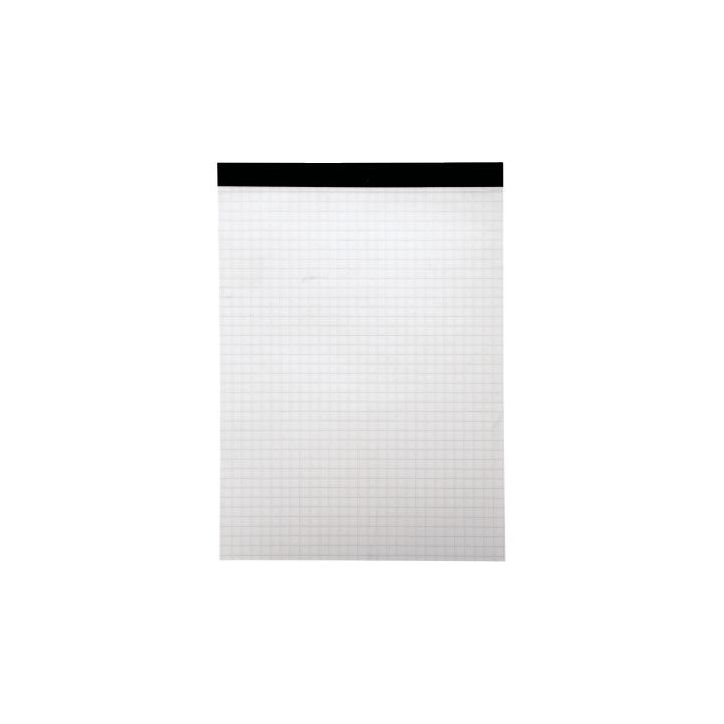 Bloc sans couverture 14,8 x 21 cm A5. 200 pages détachables 56g quadrillées 5x5. Agrafé en-tête