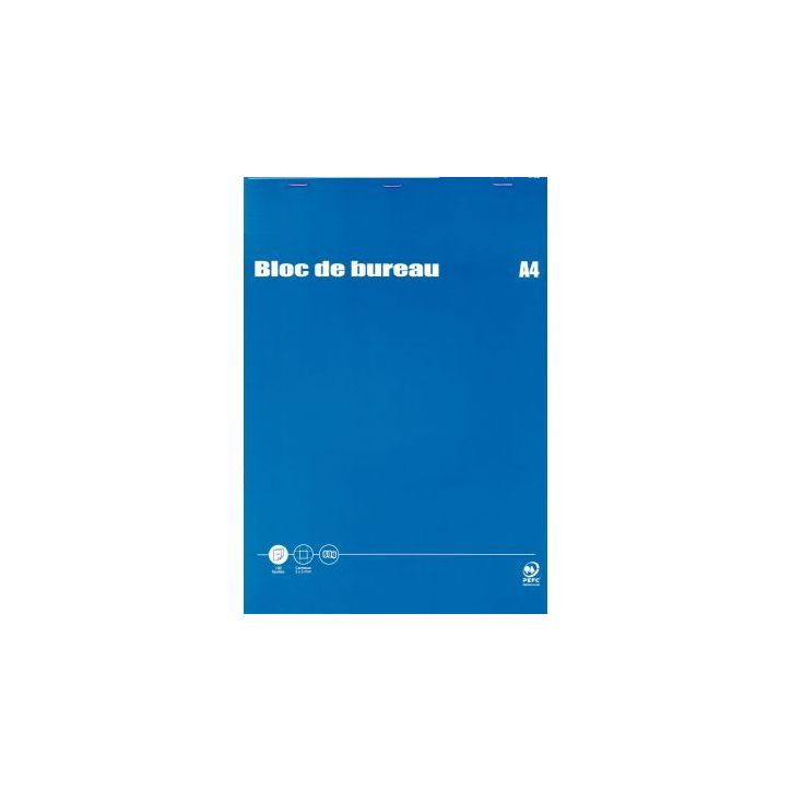 HAMELIN Bloc bureau 001 format 21 x 29,7 cm (A4) 200 pages quadrillées 5x5 60g. Agafé en-tête