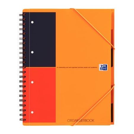 Achetez OXFORD Cahier ORGANISERBOOK spirales 160 pages perforées 80g ligné 6mm 21x31,8cm Couvertur..