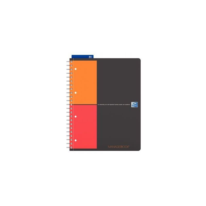 Achetez OXFORD Cahier MANAGERBOOK spirales 160 pages perforées 80g spécifique 21x31,8cm Couverture..