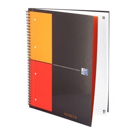 Achetez OXFORD Cahier NOTEBOOK spirales 160 pages perforées 80g 5x5 21x31,8cm Couverture polypro Gr..