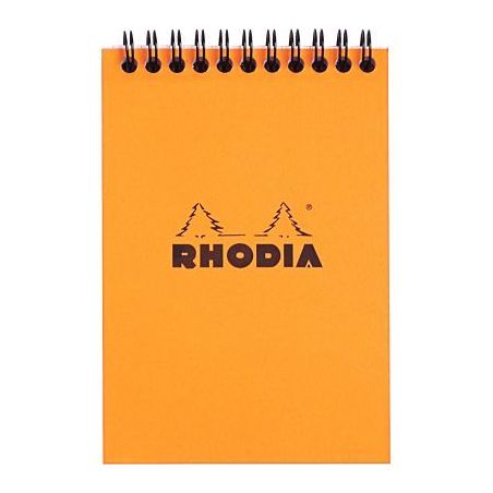Achetez Bloc-notes à reliure intégrale RHODIA orange, format A6 (10,5 x 14,8 cm), 160 pages, quadr..
