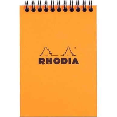 Achetez Bloc-notes à reliure intégrale RHODIA orange, format A6 (10,5 x 14,8 cm), 160 pages, quadr..