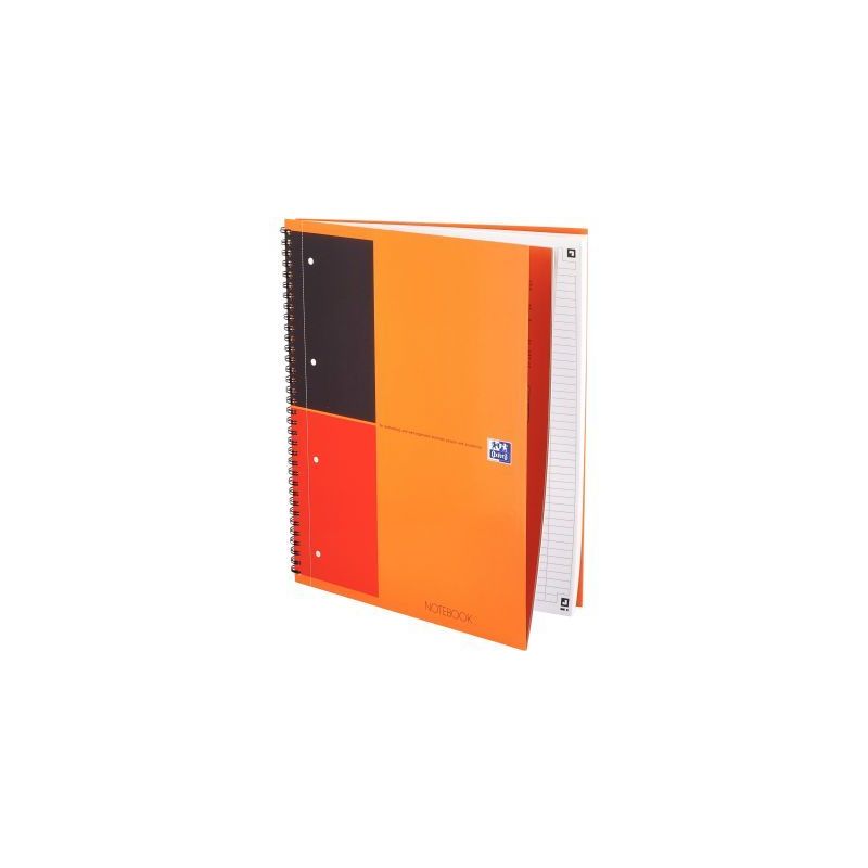 Achetez OXFORD Cahier NOTEBOOK spirales 160 pages perforées 80g lignée 6mm 21x31,8cm Couverture po..