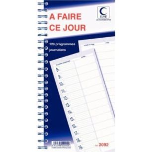 Achetez Carnet de 120 programmes A FAIRE CE JOUR 2092 LEBON & VERNAY pas cher sur Ma Rentrée Scolai..