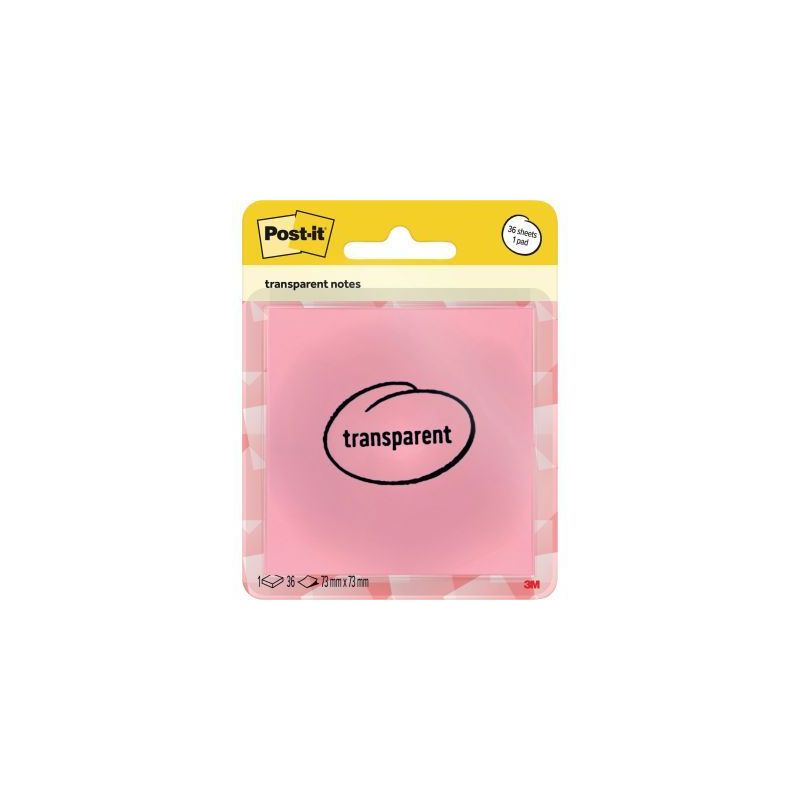 Achetez Bloc de 36 notes repositionnables transparentes 73 x 73 mm coloris papaye BP1515 POST-IT 3M ..