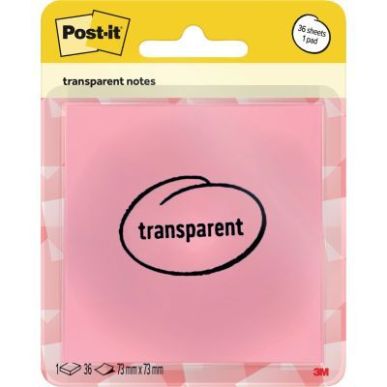 Achetez Bloc de 36 notes repositionnables transparentes 73 x 73 mm coloris papaye BP1515 POST-IT 3M ..