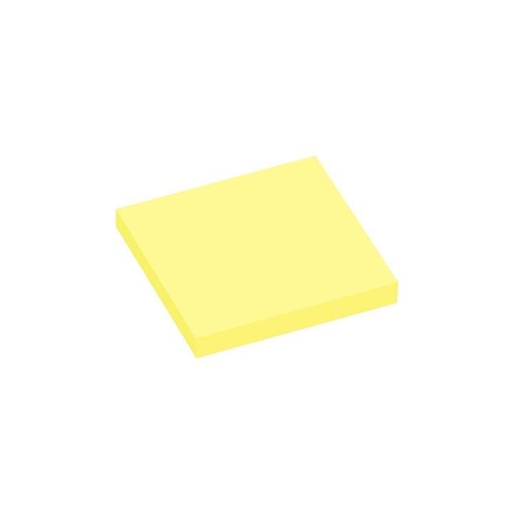 Lot de 12 blocs de 100 feuilles de notes repositionnables 75 x 75 mm jaune pastel 5654-01