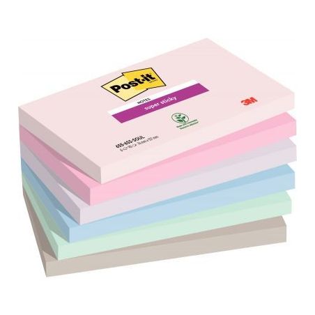 Achetez POST-IT® Notes Super Sticky Soulful. 76 x 127 mm. Lot de 6 blocs de 90 F. Ass : rose, bleu ..