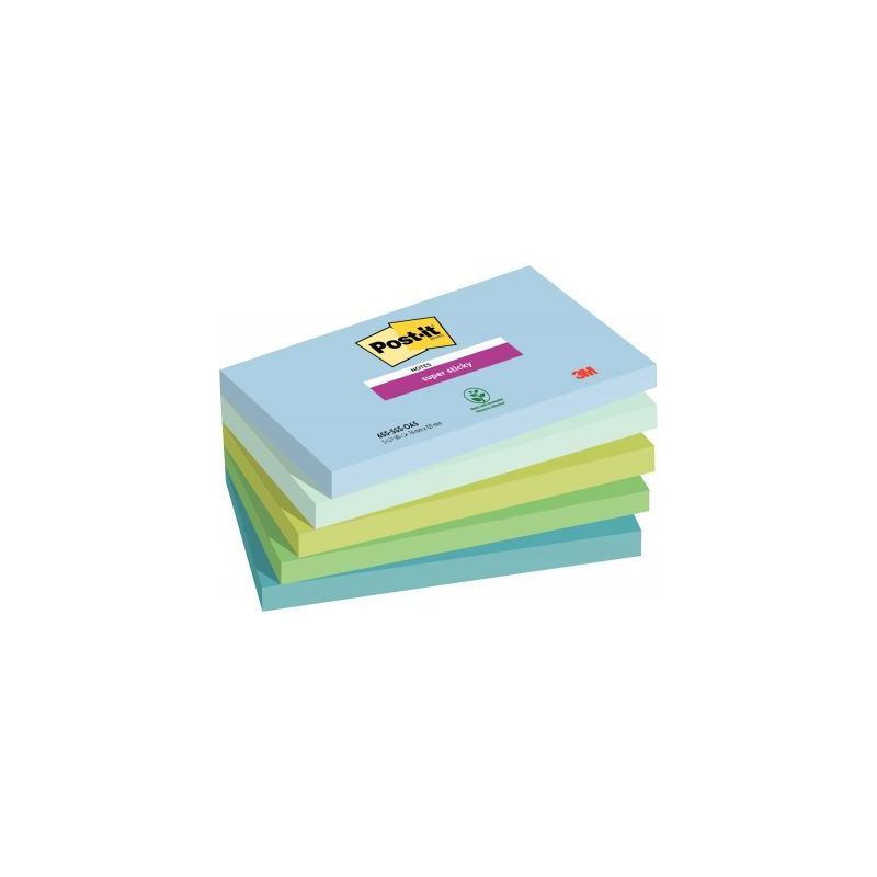 Achetez Lot de 5 blocs de 90 feuilles Notes Super Sticky post-it, 76x127mm collection oasis BP1235 P..