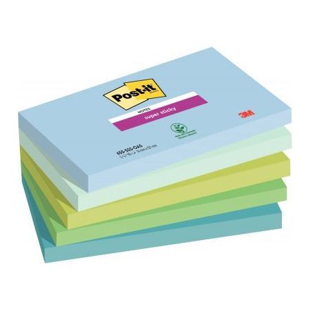 Achetez Lot de 5 blocs de 90 feuilles Notes Super Sticky post-it, 76x127mm collection oasis BP1235 P..
