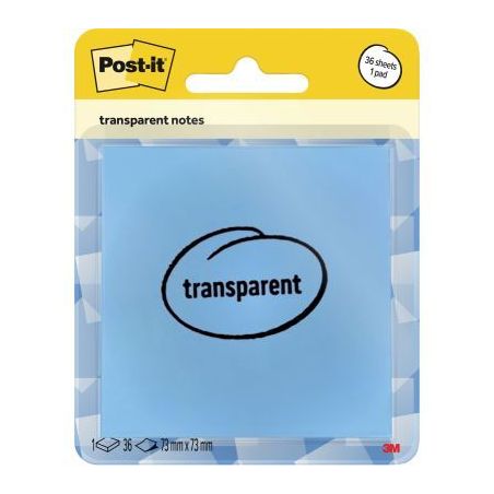 Achetez Bloc de 36 notes repositionnables transparentes 73 x 73 mm coloris bleu BP1509 POST-IT 3M p..