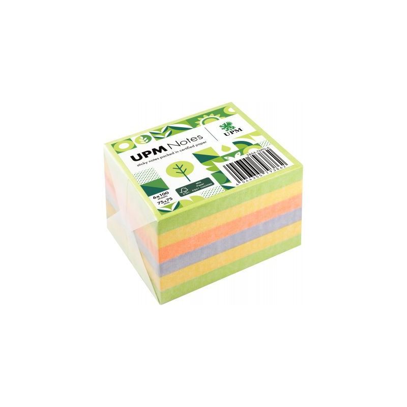 Achetez Lot de 6 blocs repositionnables 100 feuilles 75x75mm coloris spring 5854-76PG-6 pas cher sur..