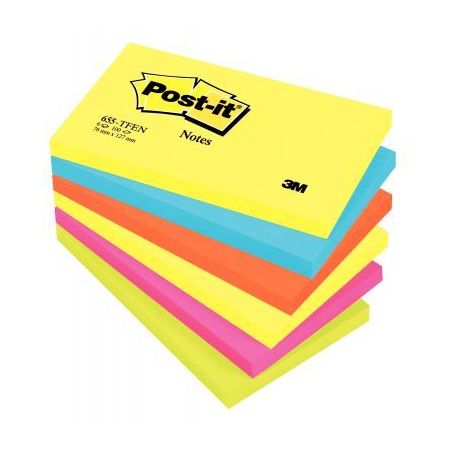 Achetez Paquet de 6 blocs notes de 100 feuilles Post-it énergie 76 x 127 mm assortis 50023 POST-IT ..