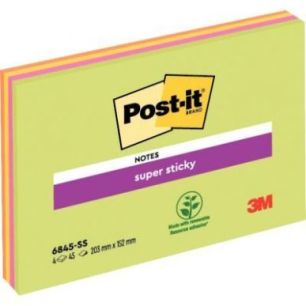 Achetez Paquet de 4 blocs Meeting Notes Super Sticky BP037 POST-IT 3M pas cher sur Ma Rentrée Scola..