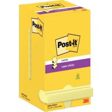 Achetez Lot de 12 blocs  de 90 feuilles Z-Notes Super Sticky post-it, 76x76 mm, couleur : jaune BP83..