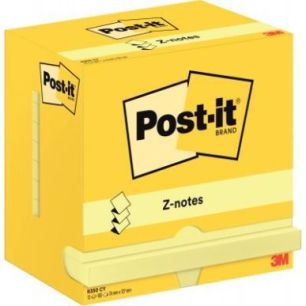 Achetez Lot de 12 bloc de 100 feuilles z-notes repositionnable 76 x 127 mm jaune 23731 POST-IT 3M pa..