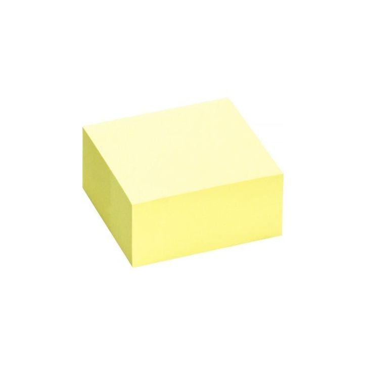 Bloc cube de 400 feuilles repositionnables 7,5x7,5cm Jaune