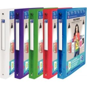 Achetez OXFORD Classeur personnalisable 1 face POLYVISION 4 anneaux. Polypropylène 8/10e.Dos 3cm.Co..