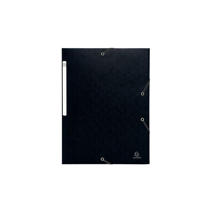 Chemise 3 rabats à élastiques SCOTTEN en carte lustrée 600g, noir 55951E SCOTTEN EXACOMPTA