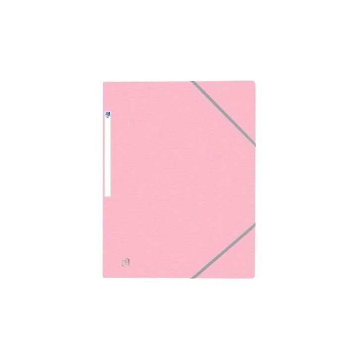 Chemise 3 rabats à élastiques TOP FILE+ en carte lustrée 4/10e 390g, rose pastel 400118374 TOP FILE HAMELIN