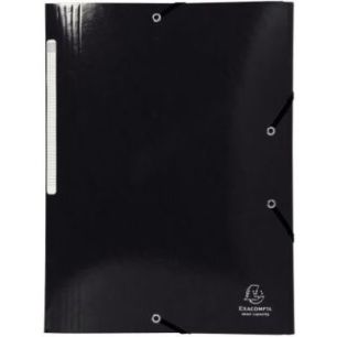 Achetez Chemise 3 rabats à élastiques en carte lustrée 425g, noir 55821E IDERAMA EXACOMPTA pas ch..