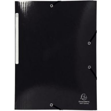 Achetez Chemise 3 rabats à élastiques en carte lustrée 425g, noir 55821E IDERAMA EXACOMPTA pas ch..