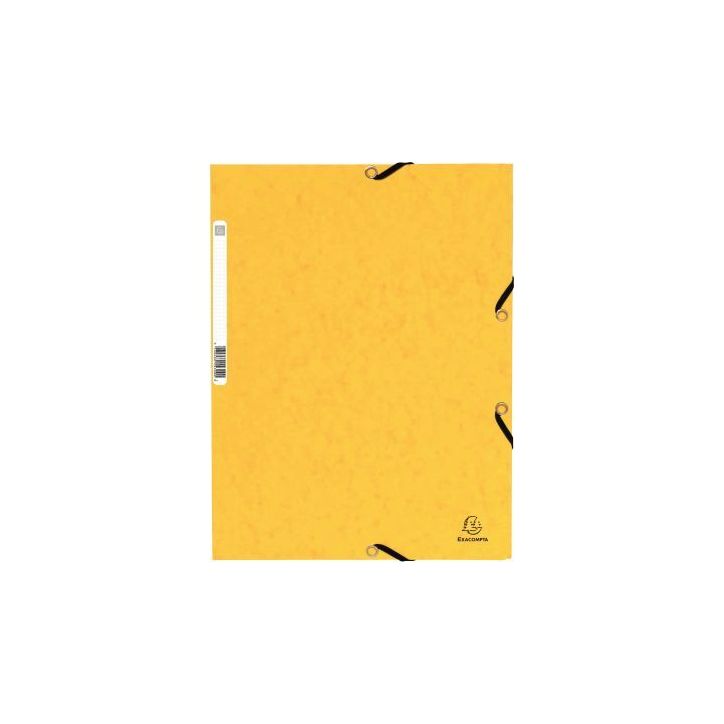 Chemise 3 rabats à élastiques en carte lustrée 5/10ème 350g jaune C3416 JAU COUTAL