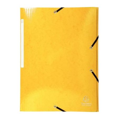 Achetez Chemise 3 rabats à élastiques en carte lustrée 425g, jaune 55828E IDERAMA EXACOMPTA pas c..