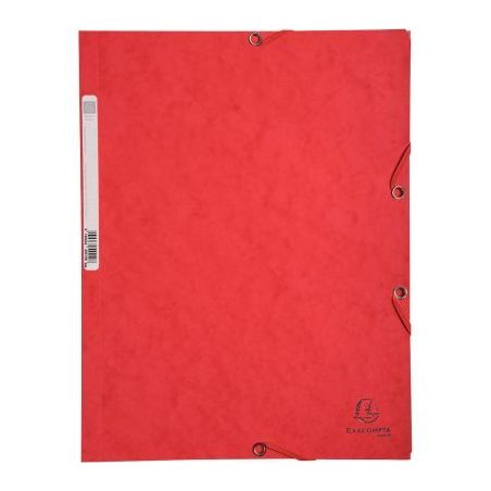 Achetez Chemise 3 rabats à élastiques en carte lustrée 400g, rouge 55505E EXACOMPTA pas cher sur ..