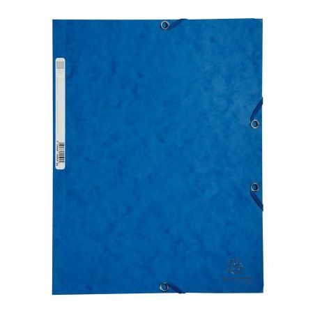 Achetez Chemise 3 rabats à élastiques en carte lustrée 400g, bleu 55502E EXACOMPTA pas cher sur M..