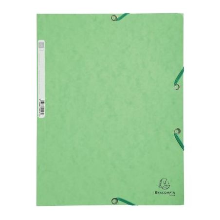 Achetez Chemise 3 rabats à élastiques en carte lustrée 400g, vert 55513E EXACOMPTA pas cher sur M..