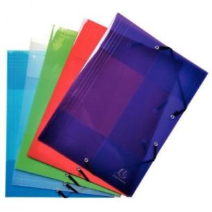 Achetez Paquet de 5 chemises 3 rabats à élastiques CRYSTAL en polypropylène, coloris assortis 567..