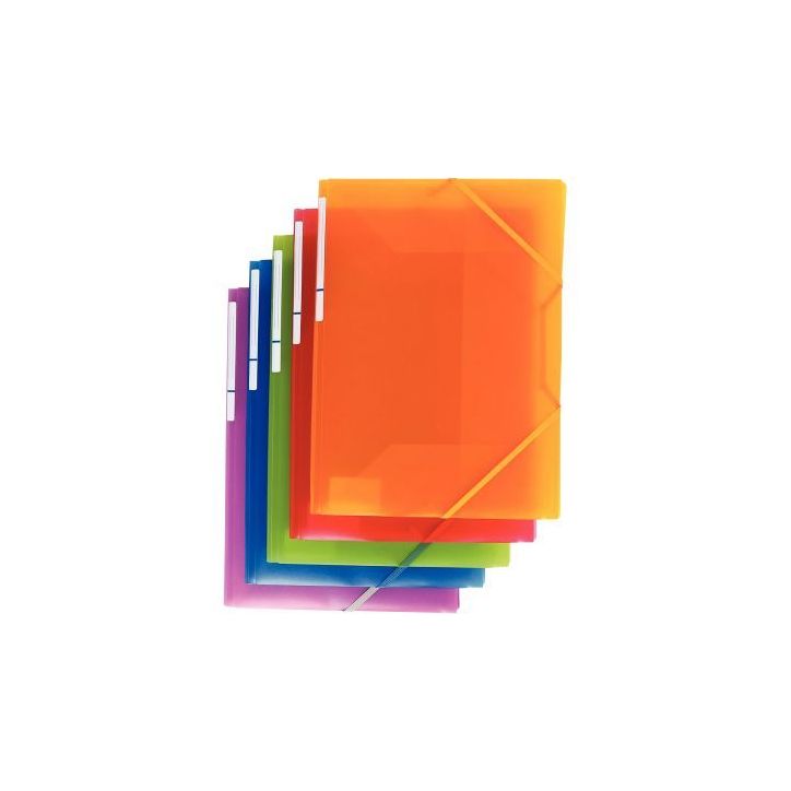 Carton de 30 chemises 3 rabats à élastiques en polypropylène COLOR FRESH 1318005 COLOR FRES