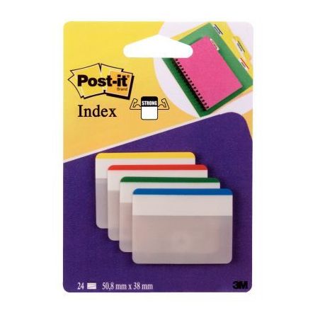 Achetez Carte de 24 index strong large format 50,8x38mm  assorti L1158 POST-IT 3M pas cher sur Ma Re..