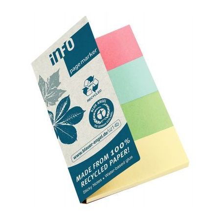 Achetez Etui de 4 distributeurs de 40 marque-pages  en papier recyclés couleurs assorties 5670-88B..