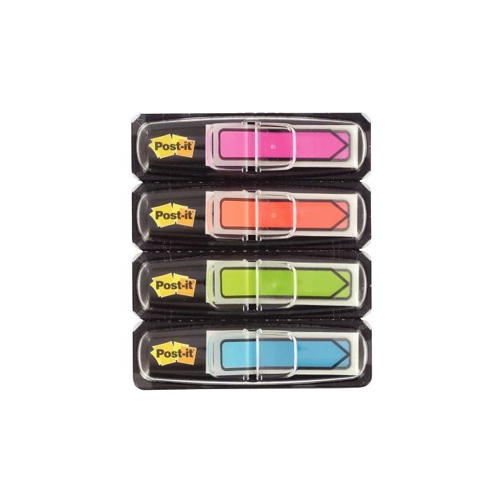 Carte de 4x24 marque-pages flèches post-it couleurs fun assorties 24929 POST-IT 3M