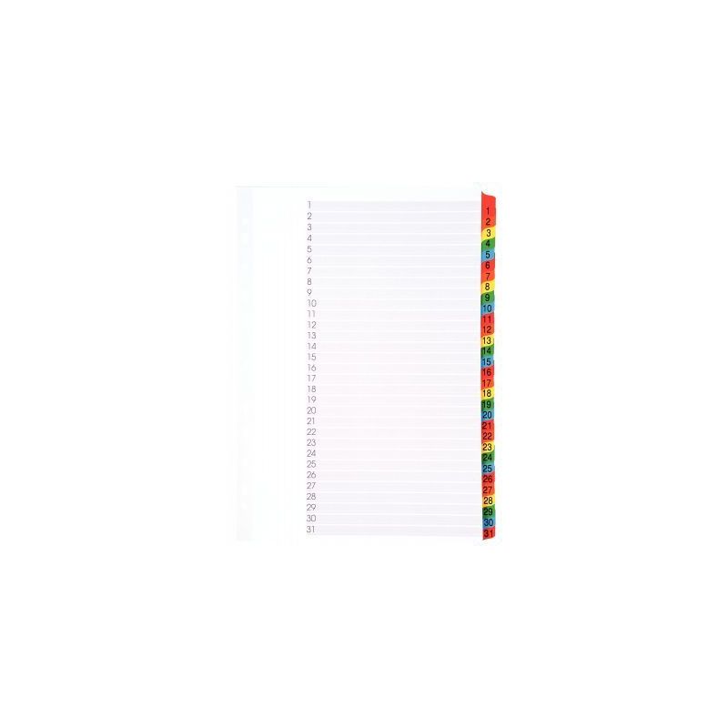 Achetez Intercalaires numériques 1 à 31 touches format 21x29,7 cm 8317131-980 LANDS pas cher sur M..