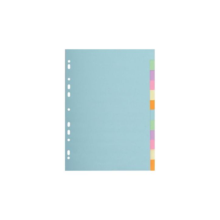 Jeu d'intercalaires 12 positions en carte recyclée 170g Format A4