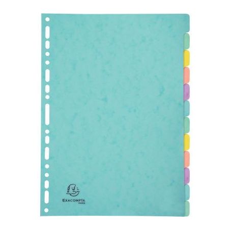 Achetez Jeu de 12 intercalaires AQUAREL en carte lustrée 400g pour format A4 7712E AQUAREL EXACOMPT..