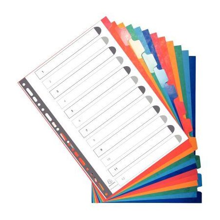 Achetez Jeu de 12 intercalaires carte forte réutilisables 2212E EXACOMPTA pas cher sur Ma Rentrée ..