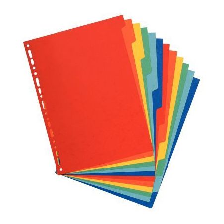 Achetez Jeu de 12 intercalaires en carte lustrée 400g A4 99H EXACOMPTA pas cher sur Ma Rentrée Sco..