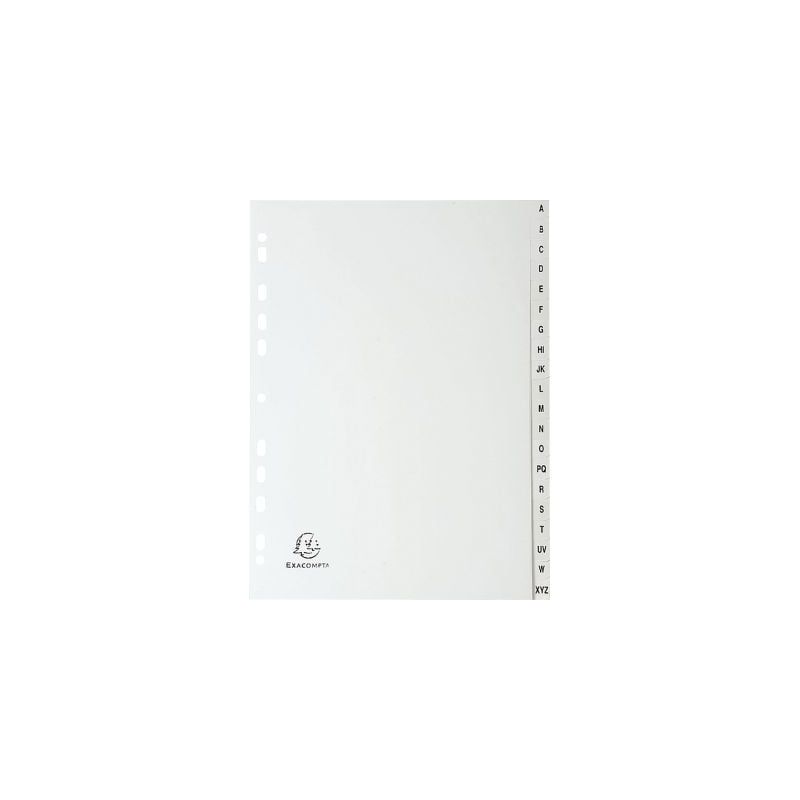Achetez Jeu de 20 intercalaires alphabétiques en polypropylène gris recyclé, format A4 1720E FORE..