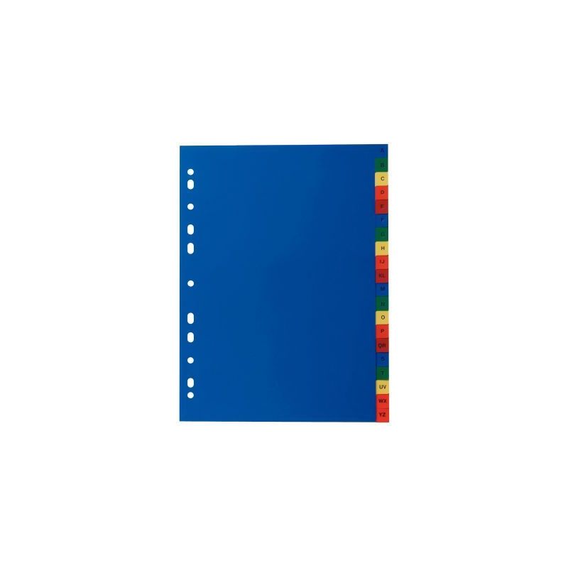 Achetez Jeu de 20 intercalaires alphabétiques en polypropylène de couleur Format 21x29,7 cm 100745..