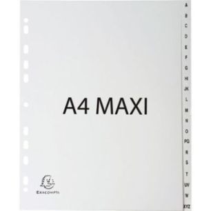 Achetez Jeu de 20 intercalaires alphabétiques en polypropylène gris recyclé, format A4+ 1920E FOR..