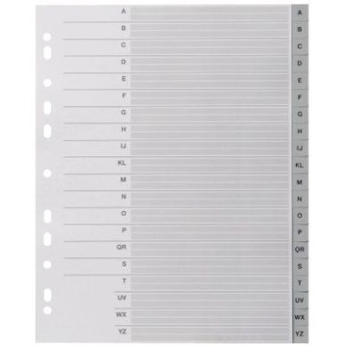 Achetez Jeu de 20 intercalaires alphabétiques en polypropylène gris format A4+ 100745205 NOKI pas ..